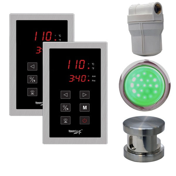 SteamSpa Royal Touch Panel Control Kit in Brushed Nickel RYTPKBN