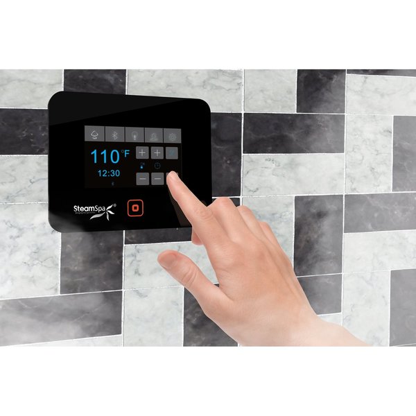 SteamSpa Wifi and Bluetooth 18kW Steam Bath Generator in Brushed Nickel BKT1800BN-A