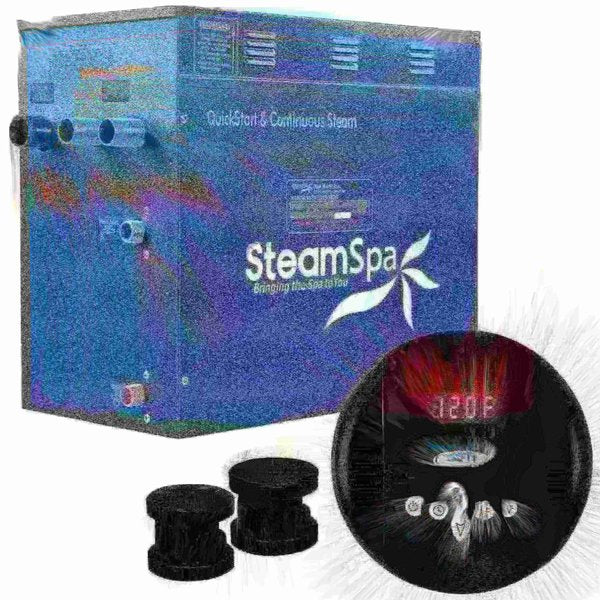 SteamSpa Oasis 12 KW QuickStart Bath Generator in Matte Black OA1200MK