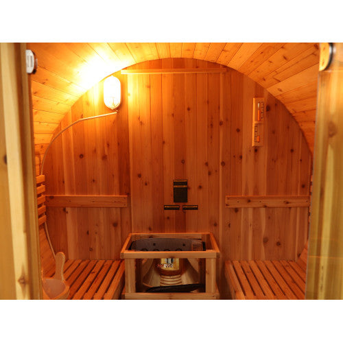 SunRay Oasis 2-4 Person Traditional Canopy Barrel Sauna 300SC