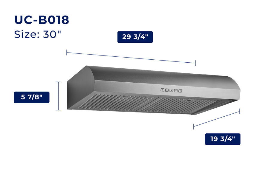 Hauslane UC-B018 Convertible Under Cabinet Range Hood