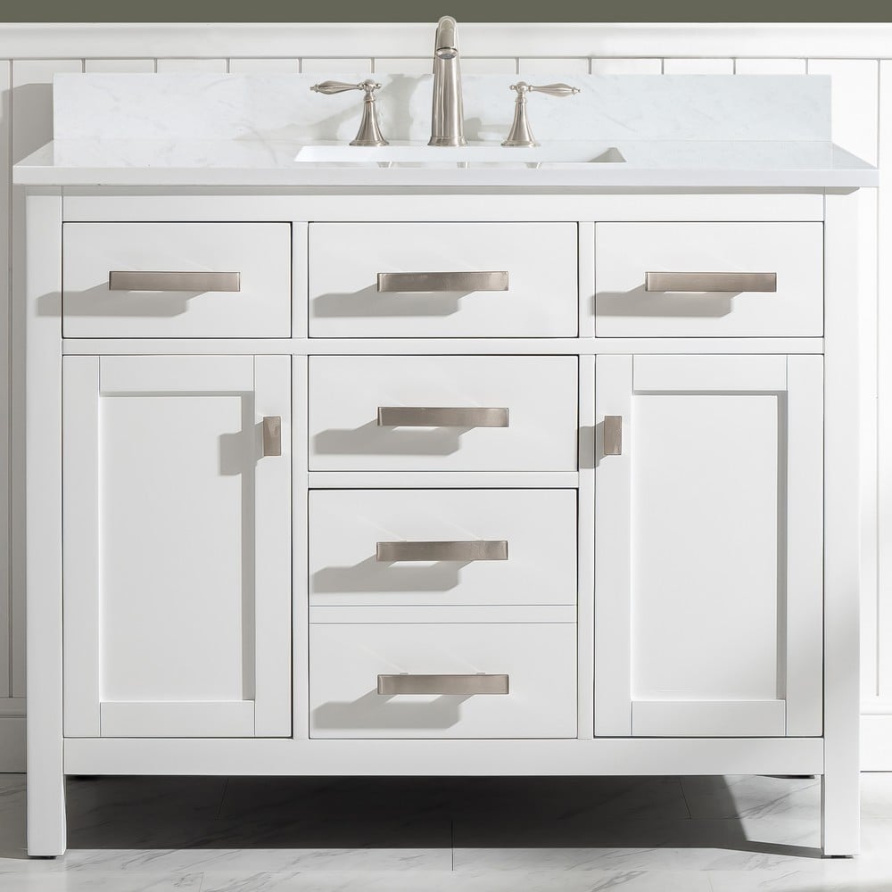 Design Element V01-42-WT Valentino 42 Inch Single Vanity