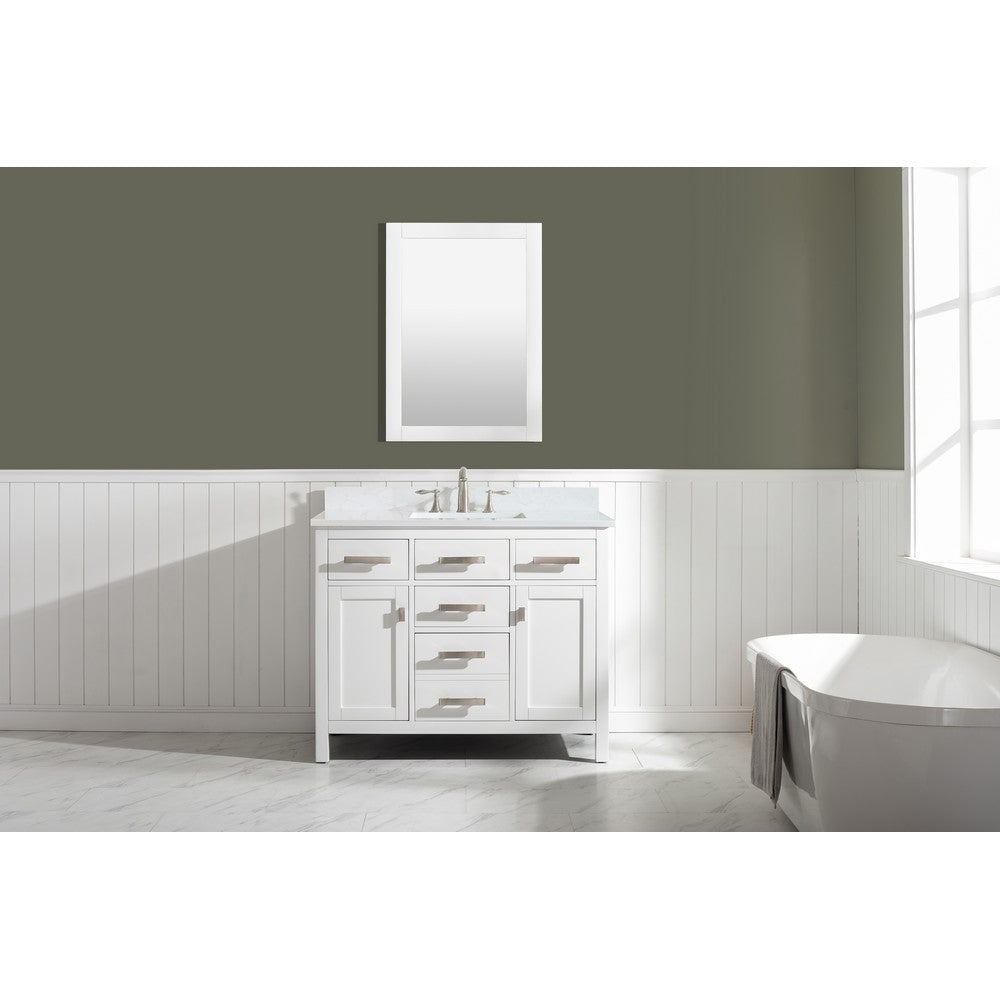 Design Element V01-42-WT Valentino 42 Inch Single Vanity