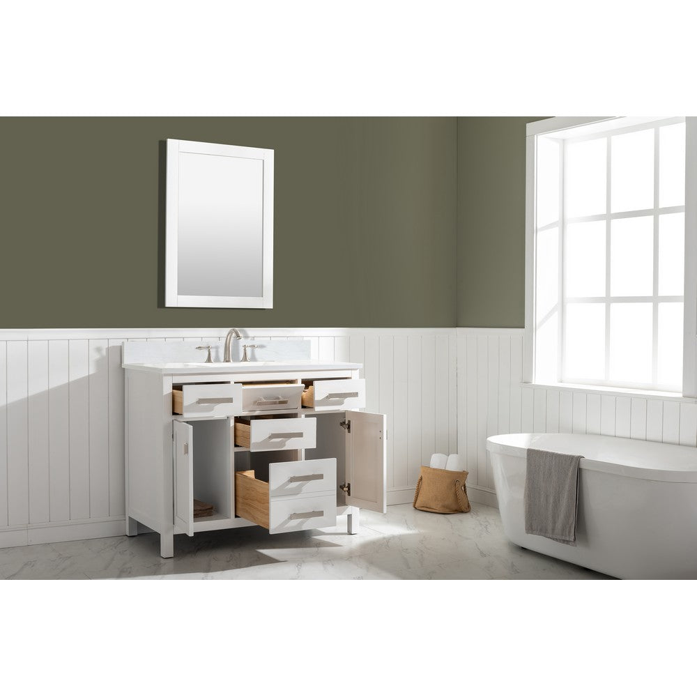 Design Element V01-42-WT Valentino 42 Inch Single Vanity