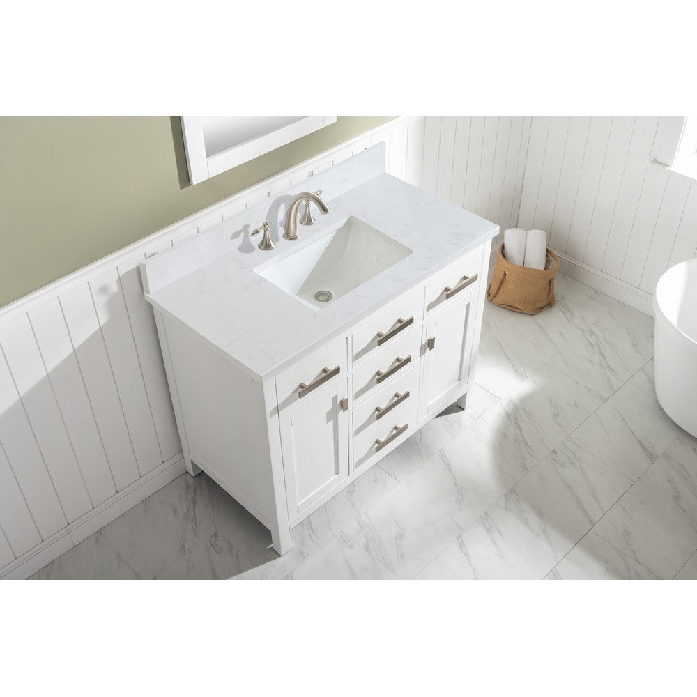 Design Element V01-42-WT Valentino 42 Inch Single Vanity