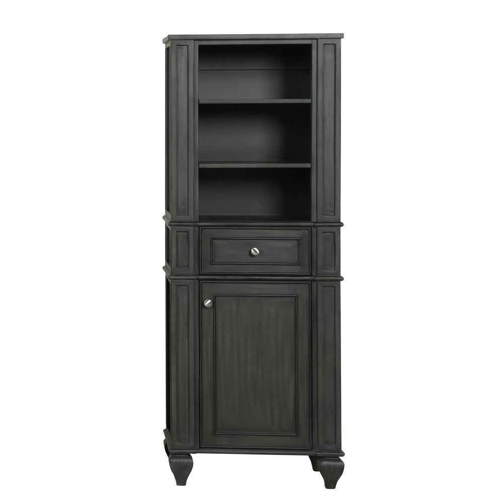 Design Element WN-LNTR-BR Winston 24 Inch Freestanding Linen Cabinet