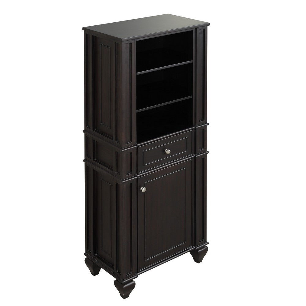 Design Element WN-LNTR-BR Winston 24 Inch Freestanding Linen Cabinet