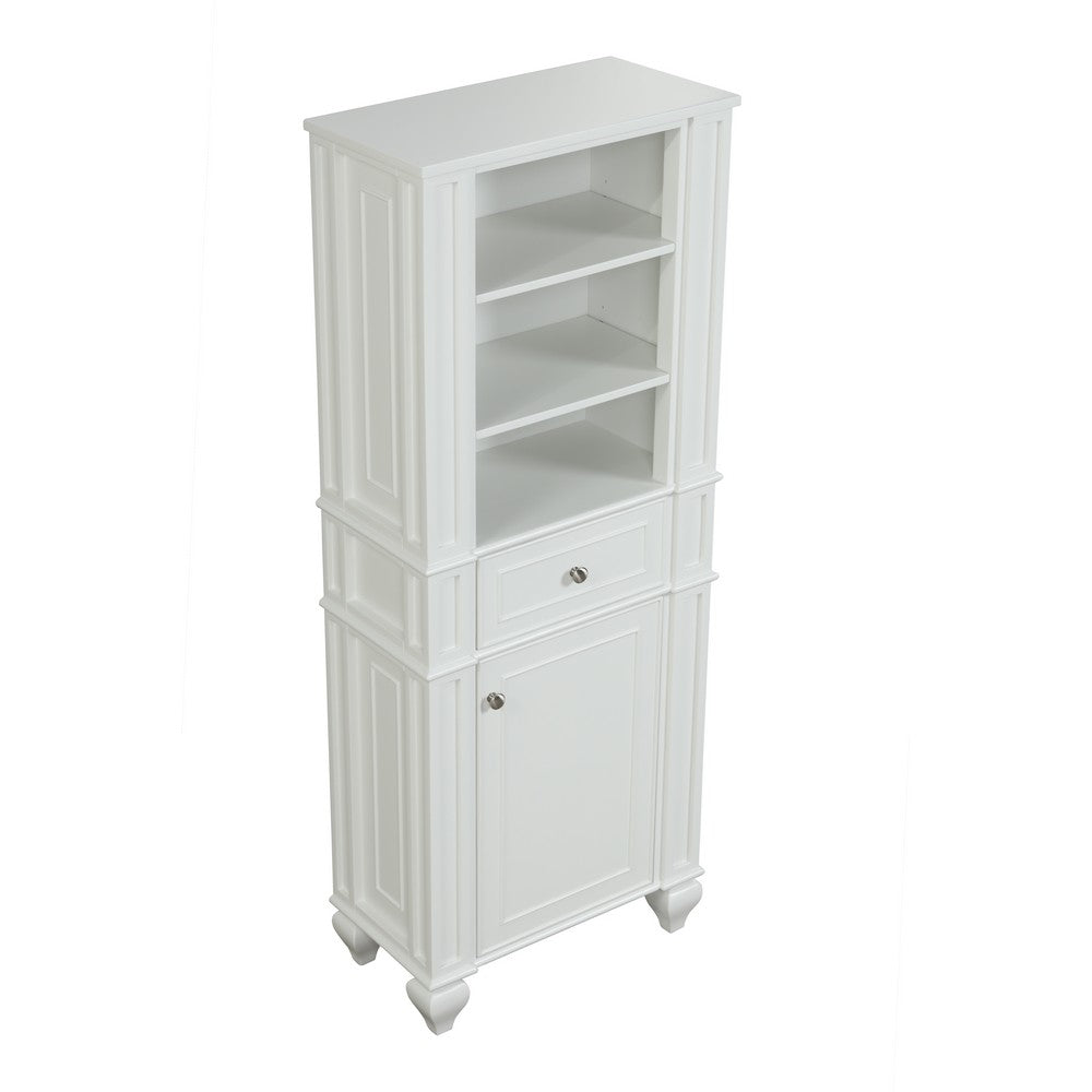 Design Element WN-LNTR-BR Winston 24 Inch Freestanding Linen Cabinet