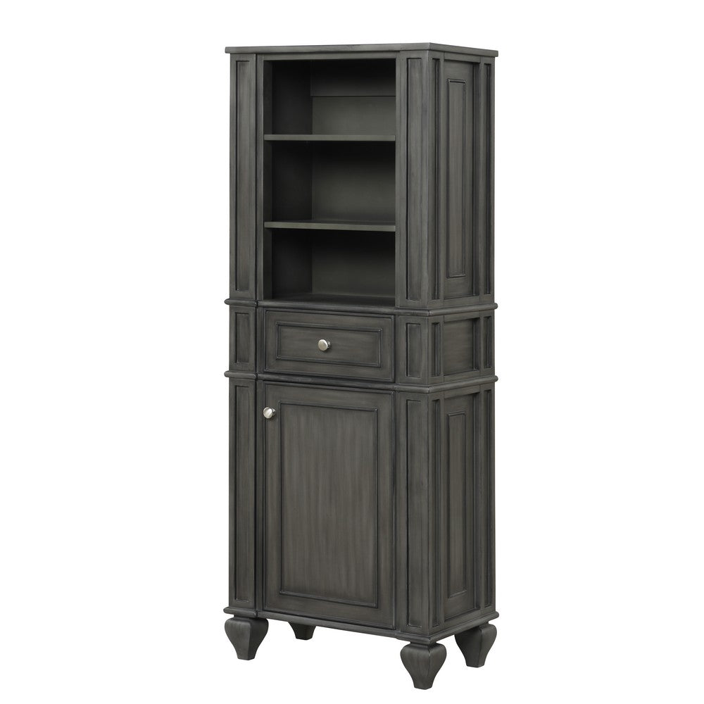 Design Element WN-LNTR-BR Winston 24 Inch Freestanding Linen Cabinet
