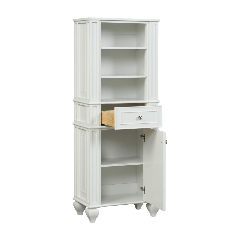 Design Element WN-LNTR-BR Winston 24 Inch Freestanding Linen Cabinet