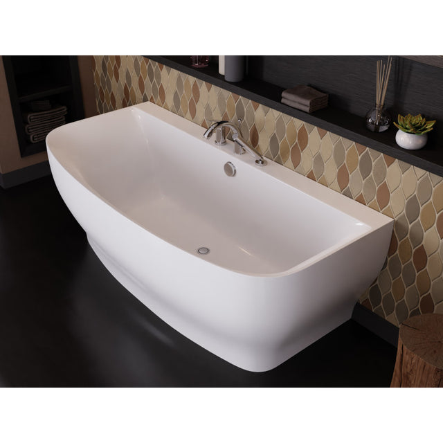 ANZZI Bank Series 5.41 ft. Freestanding Bathtub with Deck Mounted Faucet FT-FR112473CH