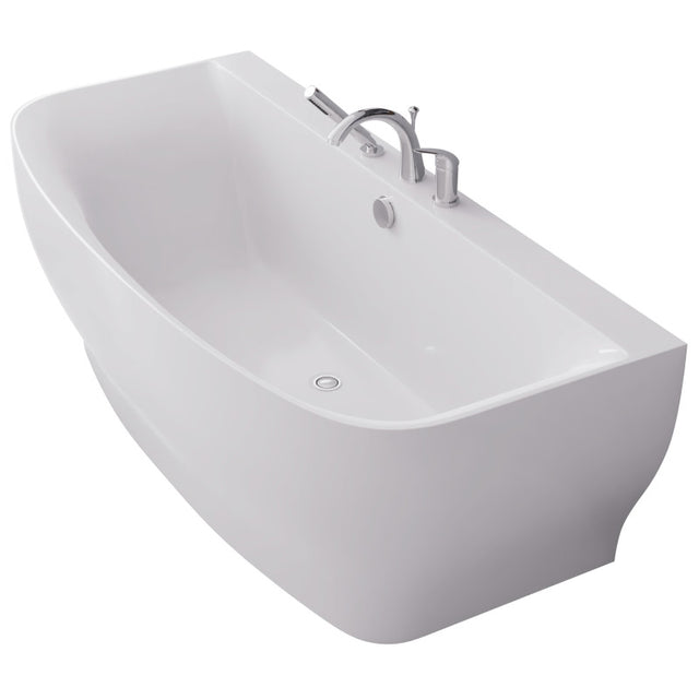 ANZZI Bank Series 5.41 ft. Freestanding Bathtub with Deck Mounted Faucet FT-FR112473CH