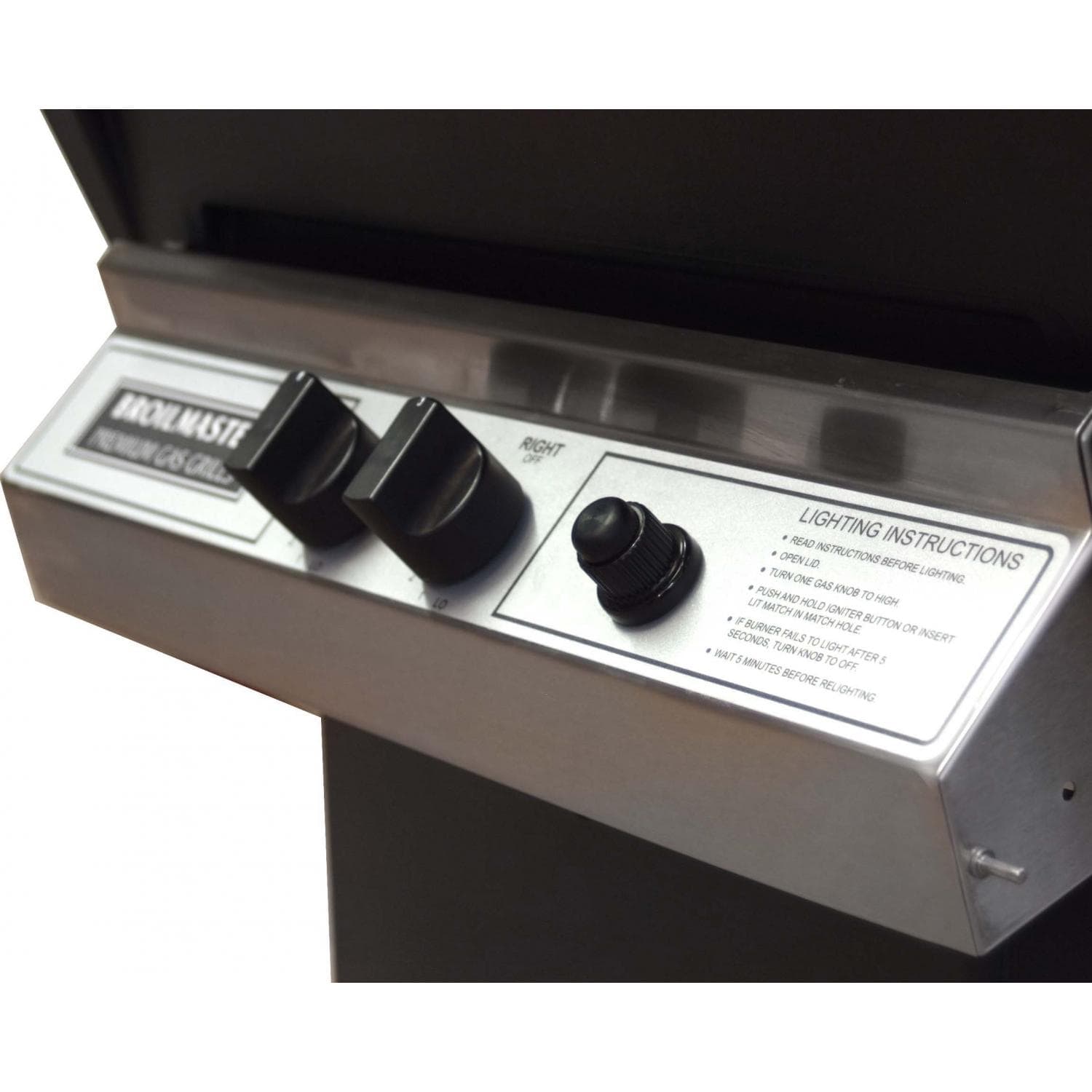 Broilmaster H3 Deluxe Natural Gas Grill On Black In-Ground Post With Black Drop Down Side Shelf H3PK2N