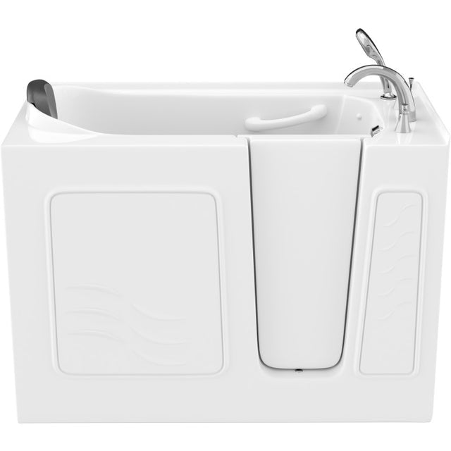ANZZI 53 - 60 in. x 26 in. Right Drain Soaking Walk-in Tub in White AMZ2653RWS-CP