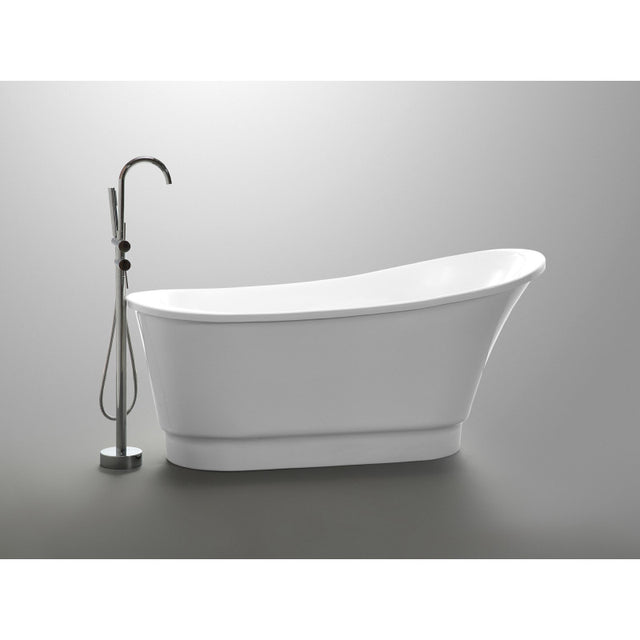 ANZZI Prima 67 in. Acrylic Flatbottom Non-Whirlpool Bathtub FT-AZ095