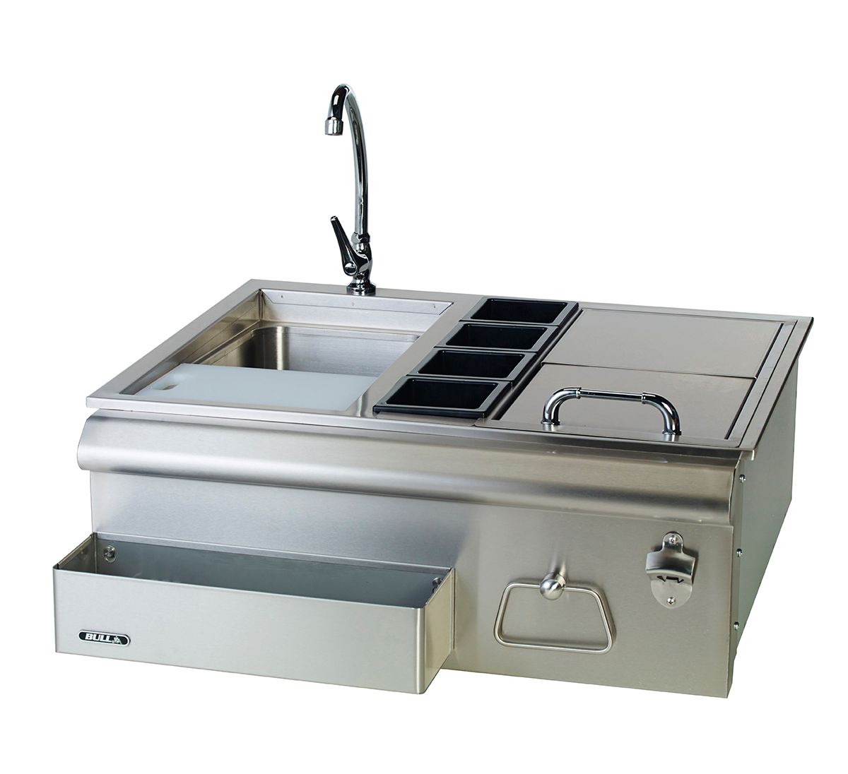 Bull 97623 30" Stainless Steel Bar Center With Sink