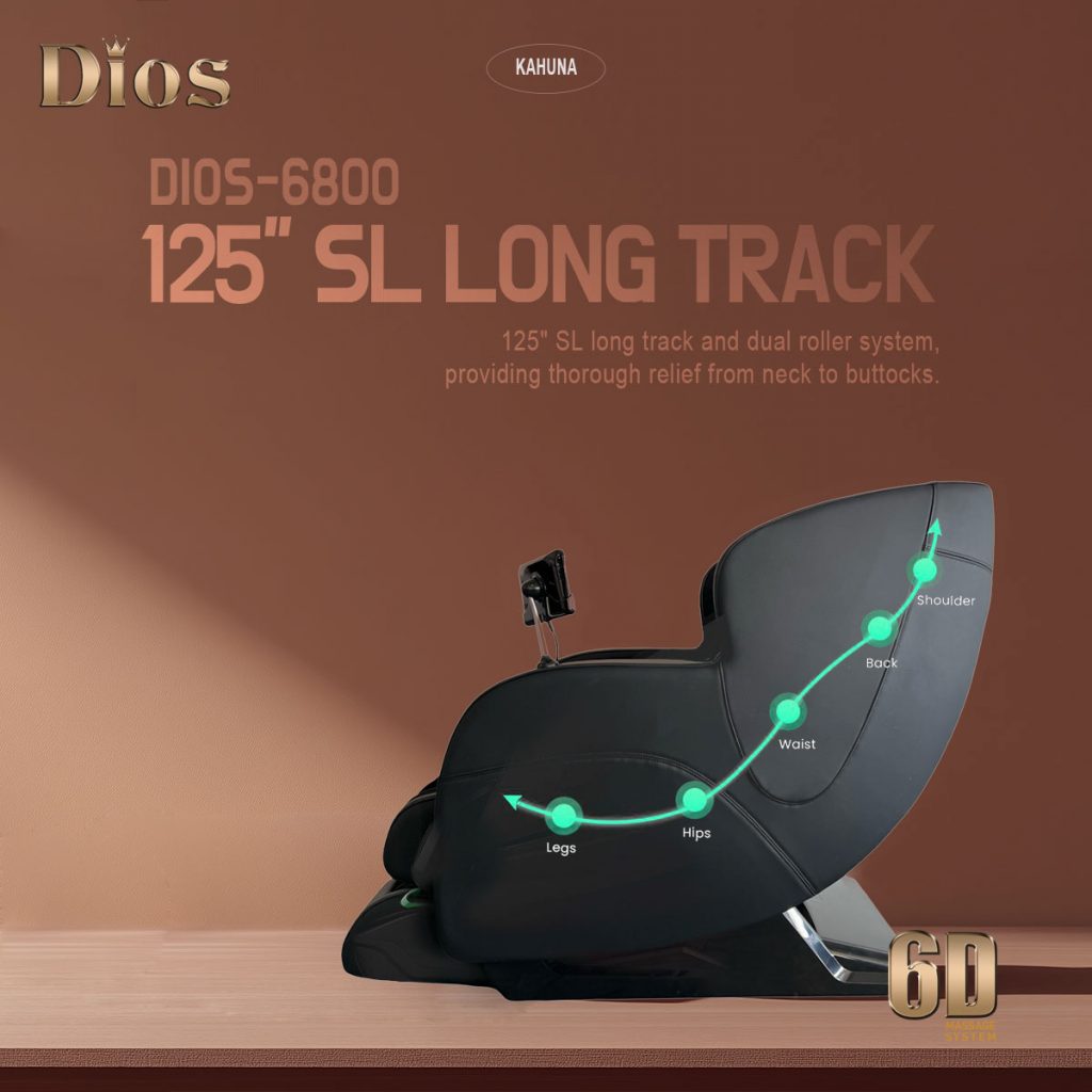 Kahuna Dios6800BEWH Massage Chair 6D Dual Core
