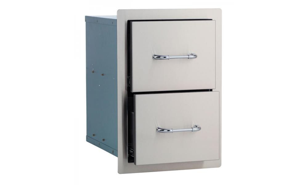 Bull Stainless Steel Double Drawer 56985