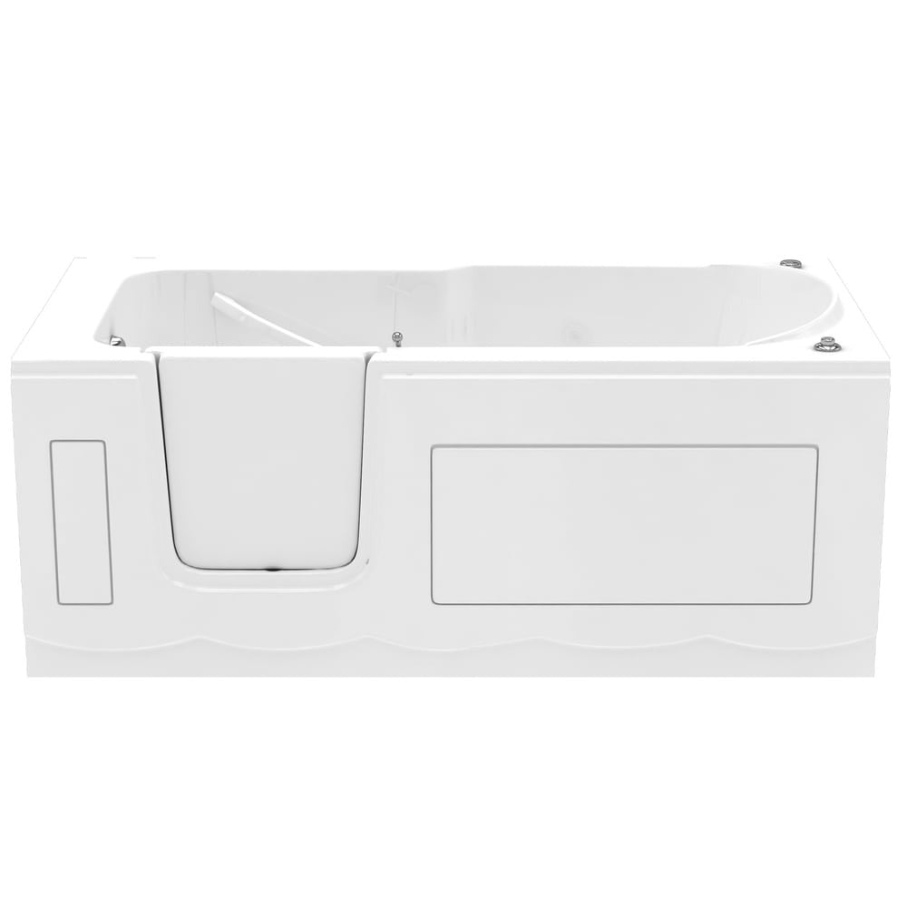 MediTub Step-In 30x60-inch Left Drain White Whirlpool Jetted Step-In Bathtub