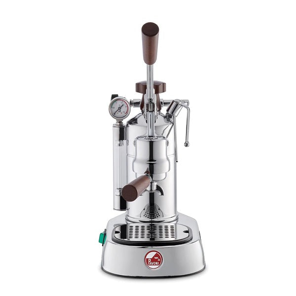 La Pavoni Professional Chrome with Wood PCW-16
