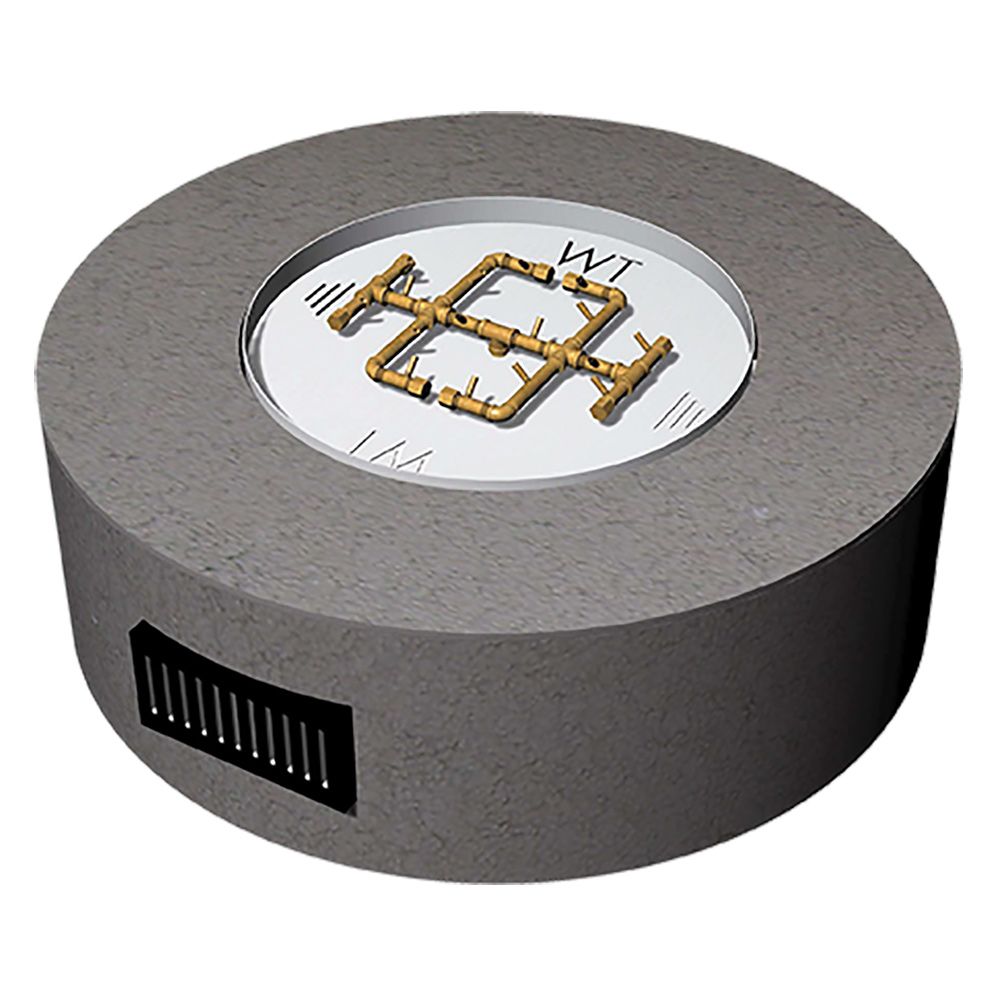 Warming Trends Crossfire 54-Inch Round Ready-to-Finish Fire Pit Enclosure with Gas Burner Kit FC54-Config