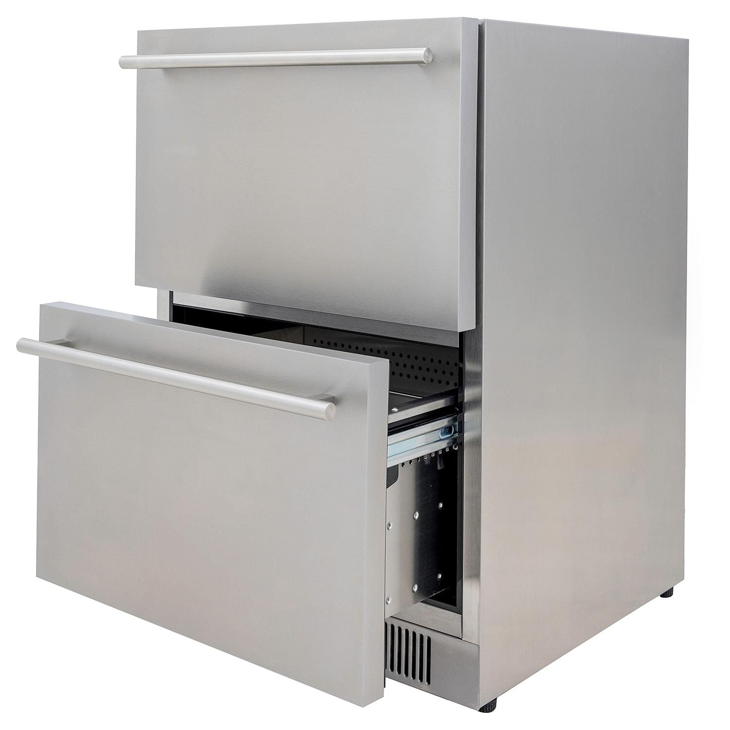 Blaze 23.5-Inch 5.1 Cu. Ft. Outdoor Rated Stainless Steel Double Drawer Refrigerator - BLZ-SSRF-DBDR5.1