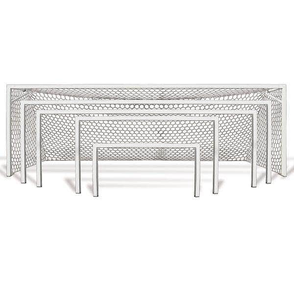 First Team Golden Goal 44 Square Aluminum Permanent Soccer Goal Golden Goal 44 Elite-PM-WH