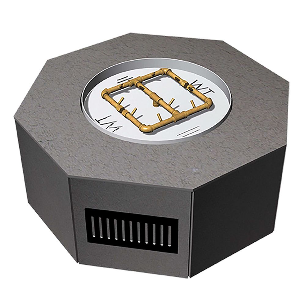 Warming Trends Crossfire 42-Inch Octagonal Ready-to-Finish Fire Pit Enclosure with Gas Burner Kit FO42-Config