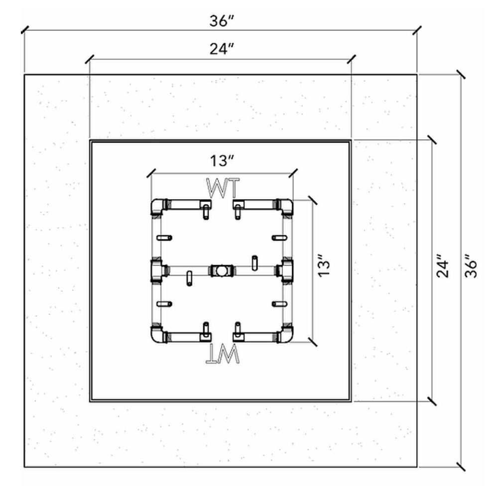 Warming Trends Crossfire 72-Inch Round Ready-to-Finish Fire Pit Enclosure with Gas Burner Kit FC72-Config