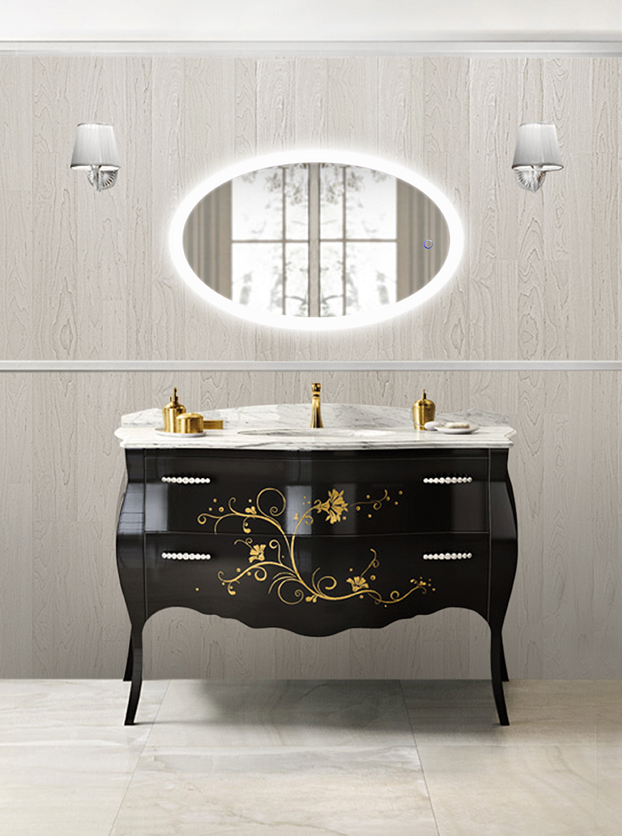 Krugg Sol Oval 22″ x 40″ LED Bathroom Mirror w/ Dimmer & Defogger | Oval Back-lit Vanity Mirror