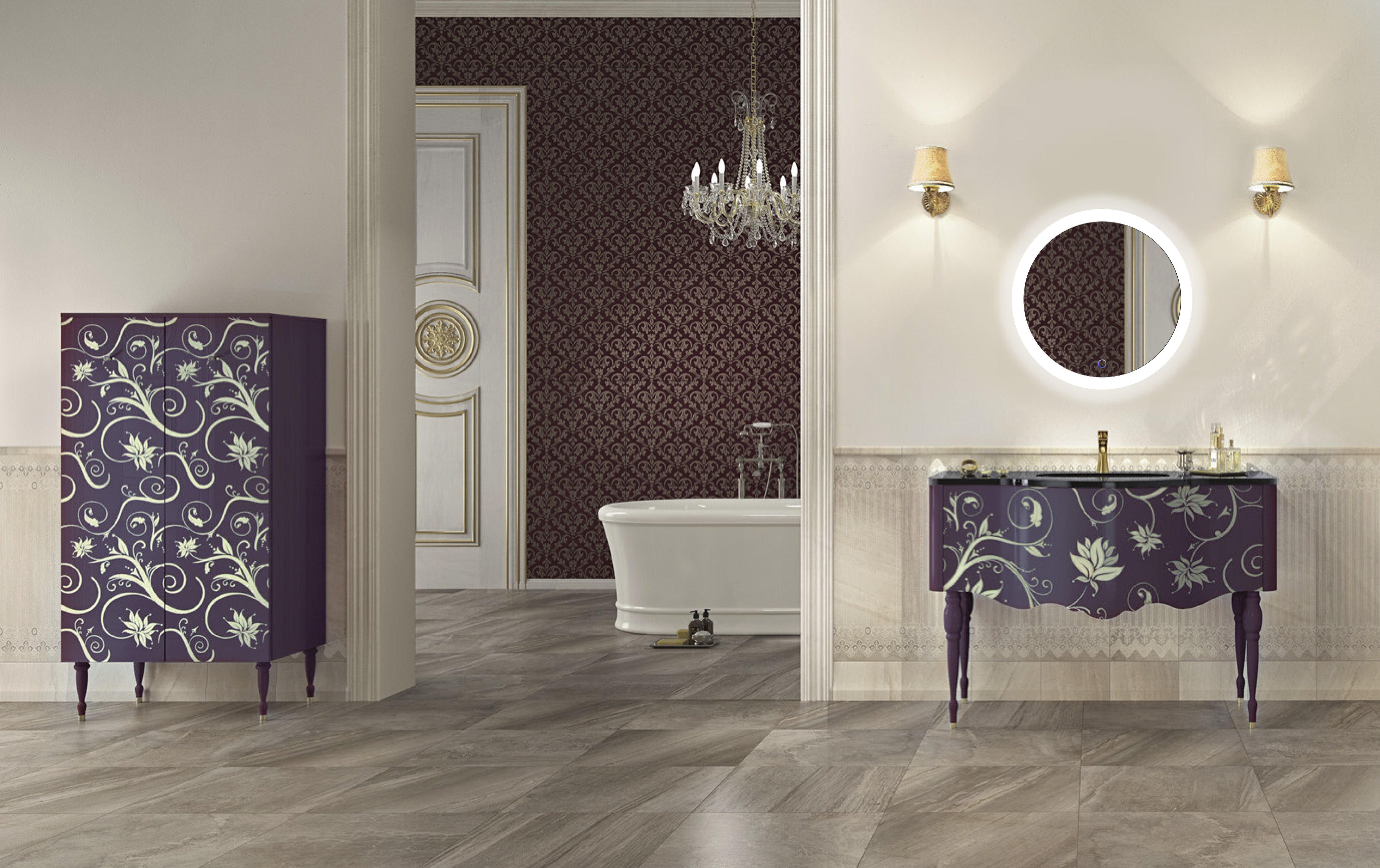 Krugg Sol Round 22″ x 22″ LED Bathroom Mirror w/ Dimmer & Defogger | Round Back-lit Vanity Mirror