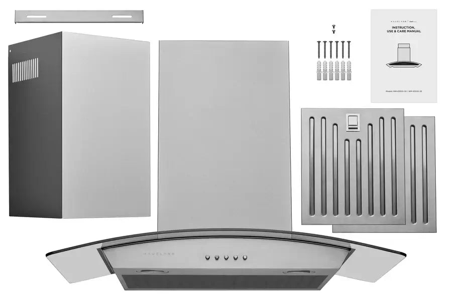Hauslane Chef Convertible Stainless Steel Wall Mount Range Hood with Size Options (WM-630SS)