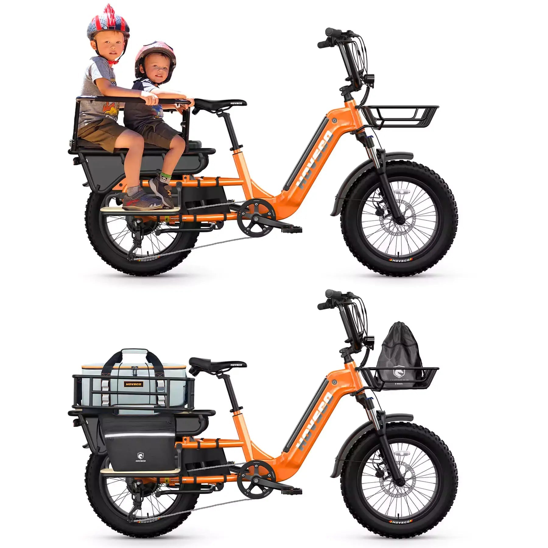 HOVSCO HovCart 20“ Step-Thru Electric Fat Tire Cargo Bike