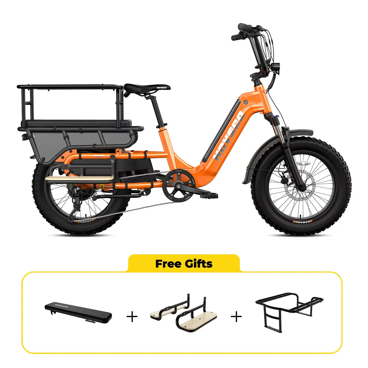 HOVSCO HovCart 20“ Step-Thru Electric Fat Tire Cargo Bike