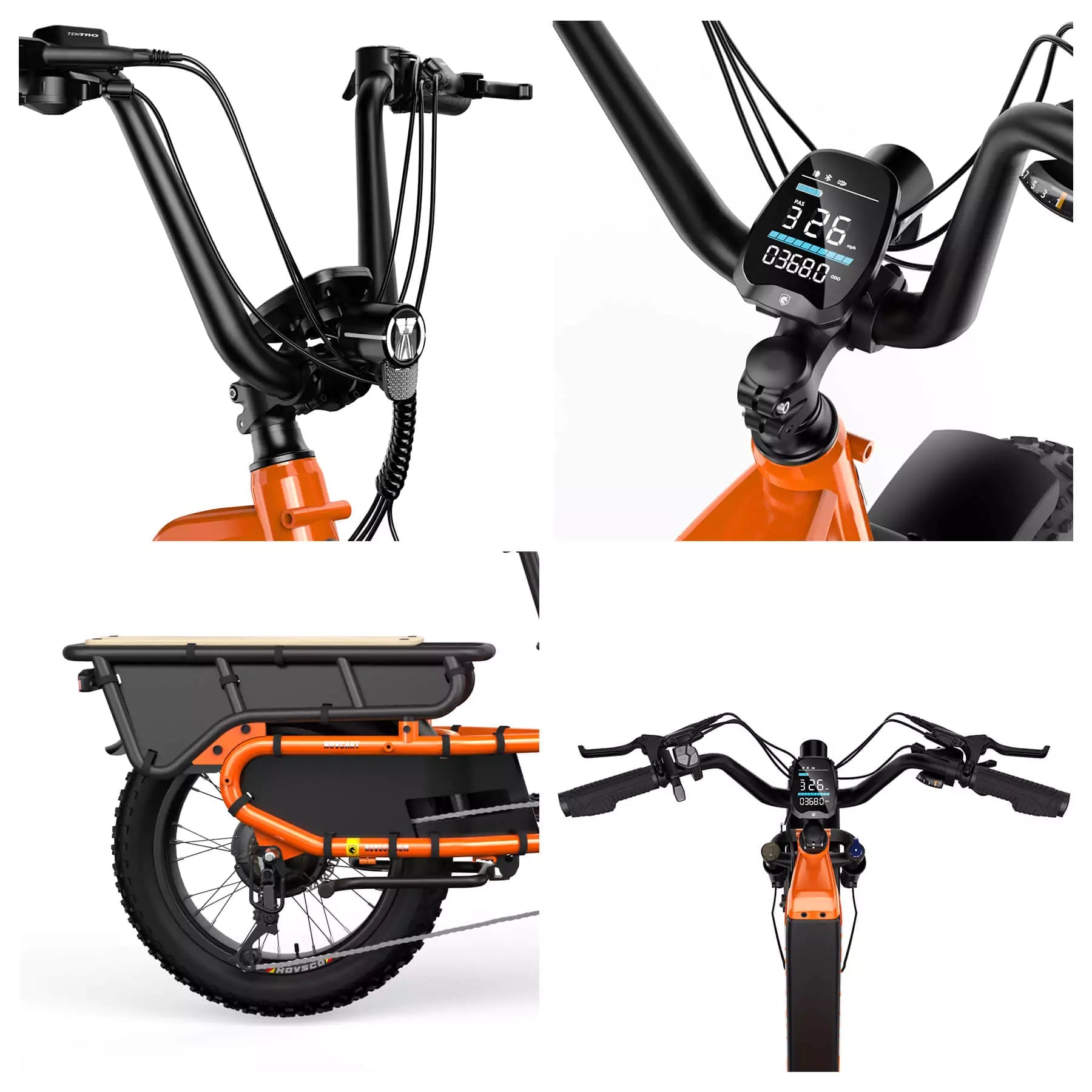 HOVSCO HovCart 20“ Step-Thru Electric Fat Tire Cargo Bike