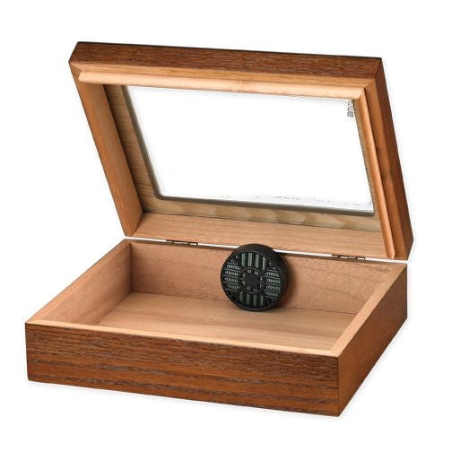 Humidor Supreme 20-Cigar Glasstop Humidor HUM-TR20G-BLK