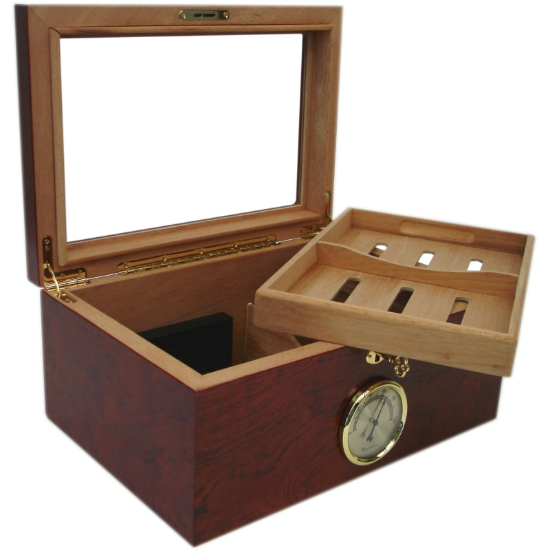 Humidor Supreme Bally 100-Cigar Glass Top Humidor BALLY