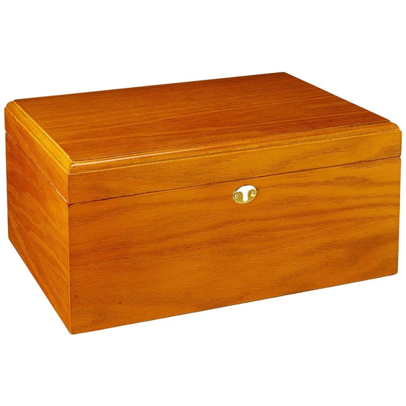 Humidor Supreme Milano 75-Cigar Humidor in Oak Finish HUM-75DO