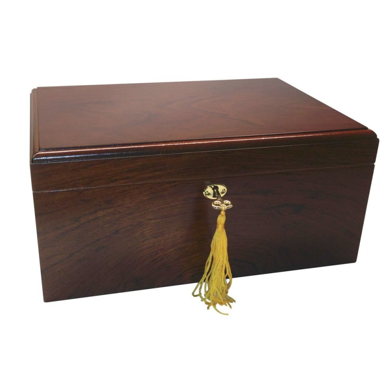 Humidor Supreme Milano 75-Cigar Humidor in Rosewood Finish HUM-75DR