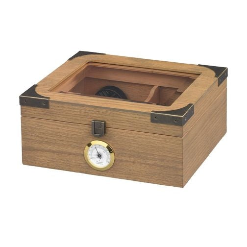Humidor Supreme Newport 25-Cigar Glasstop Humidor HUM-25WO