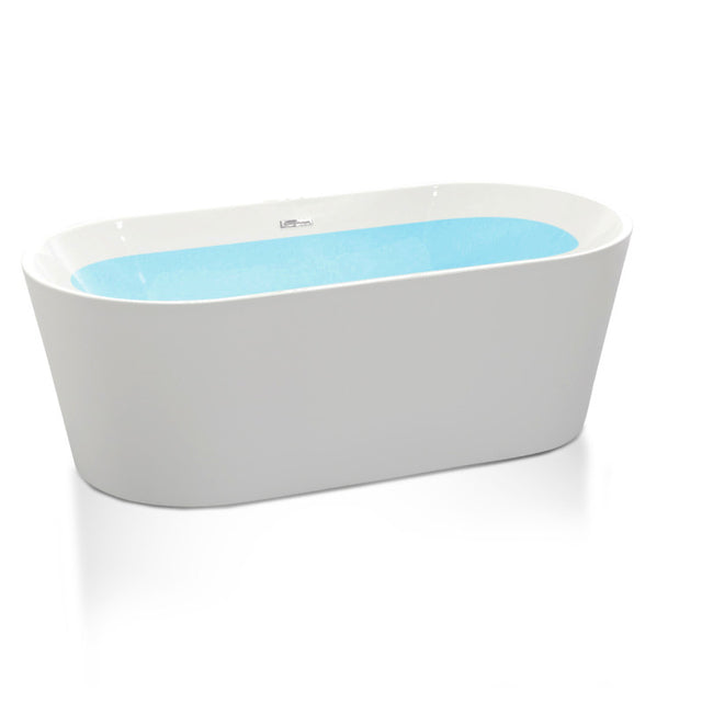 ANZZI Chand 67 in. Acrylic Flatbottom Freestanding Bathtub FT-AZ098