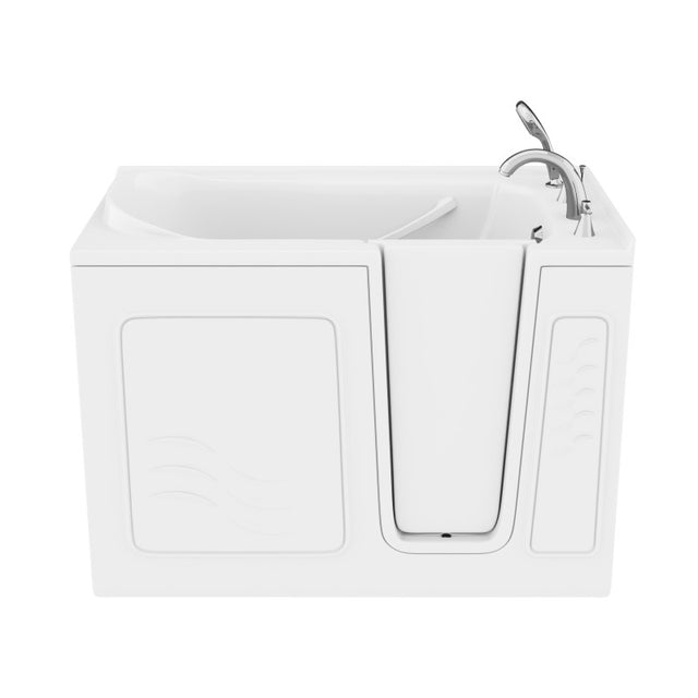 ANZZI 30 in. x 53 in. Right Drain Quick Fill Walk-In Soaking Tub in White AMZ3053RWS