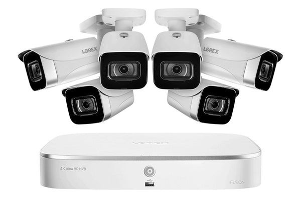 Lorex Fusion 4K 16-Camera Capable 2TB NVR System with Bullet Cameras