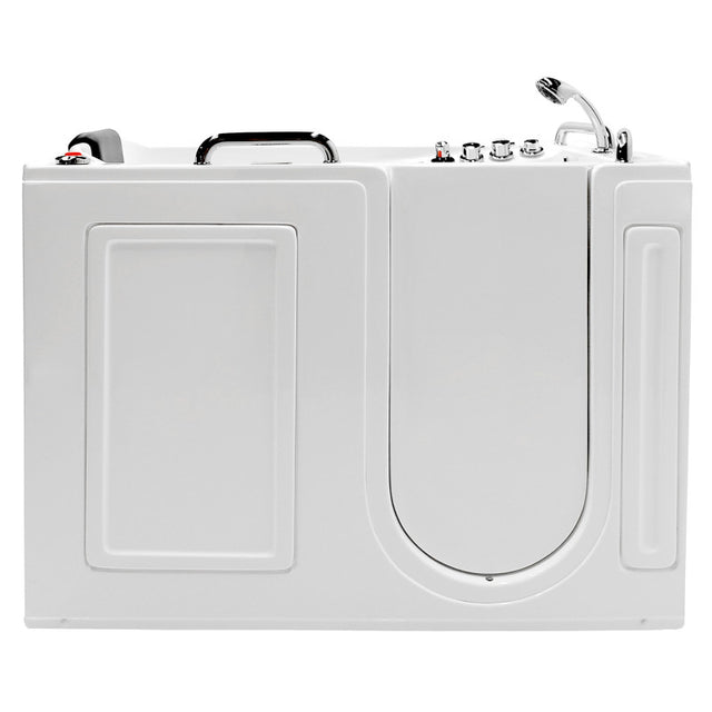 ANZZI 27 in. x 53 in. Left Drain Walk-In Whirlpool and Air Tub with Total Spa Suite in White 2753WILWD