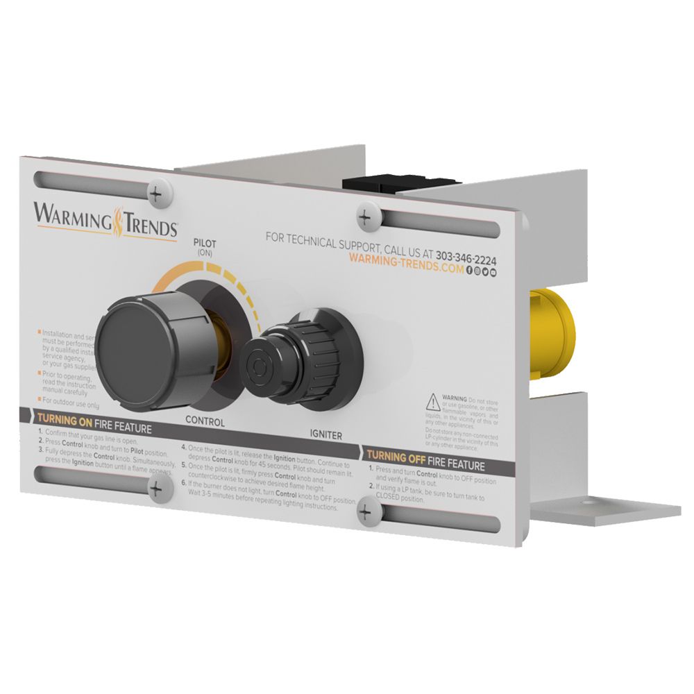 Warming Trends Crossfire 72-Inch Round Ready-to-Finish Fire Pit Enclosure with Gas Burner Kit FC72-Config