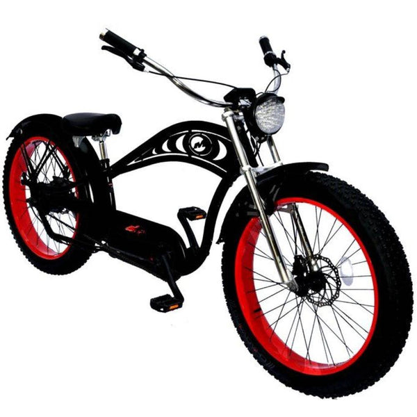 Micargi Cyclone 2.0 Deluxe 500W Fat Tire Cruiser Electric Bike MB-EB-CYCLONE-2.0-MBK/BK