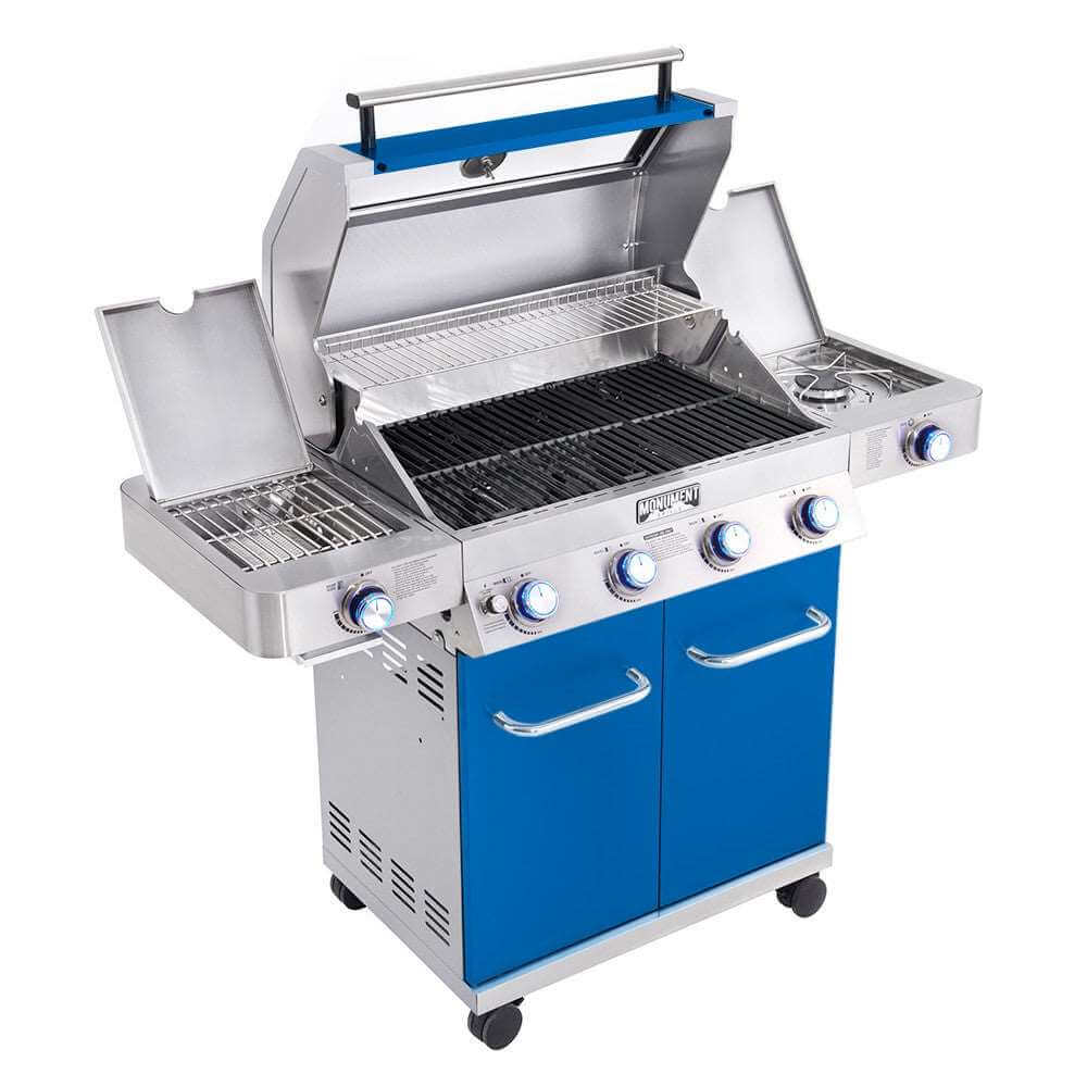Monument Grills 35633 Colorful Infrared Gas Grill 4 Burners Liquid Propane Gas