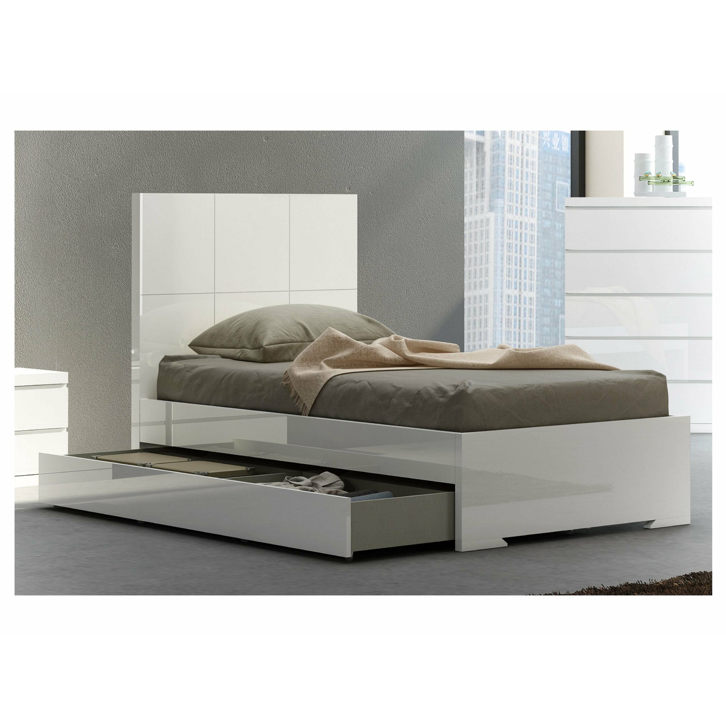 Whiteline Modern Living - Anna Bed Twin Trundle BT1207T-WHT