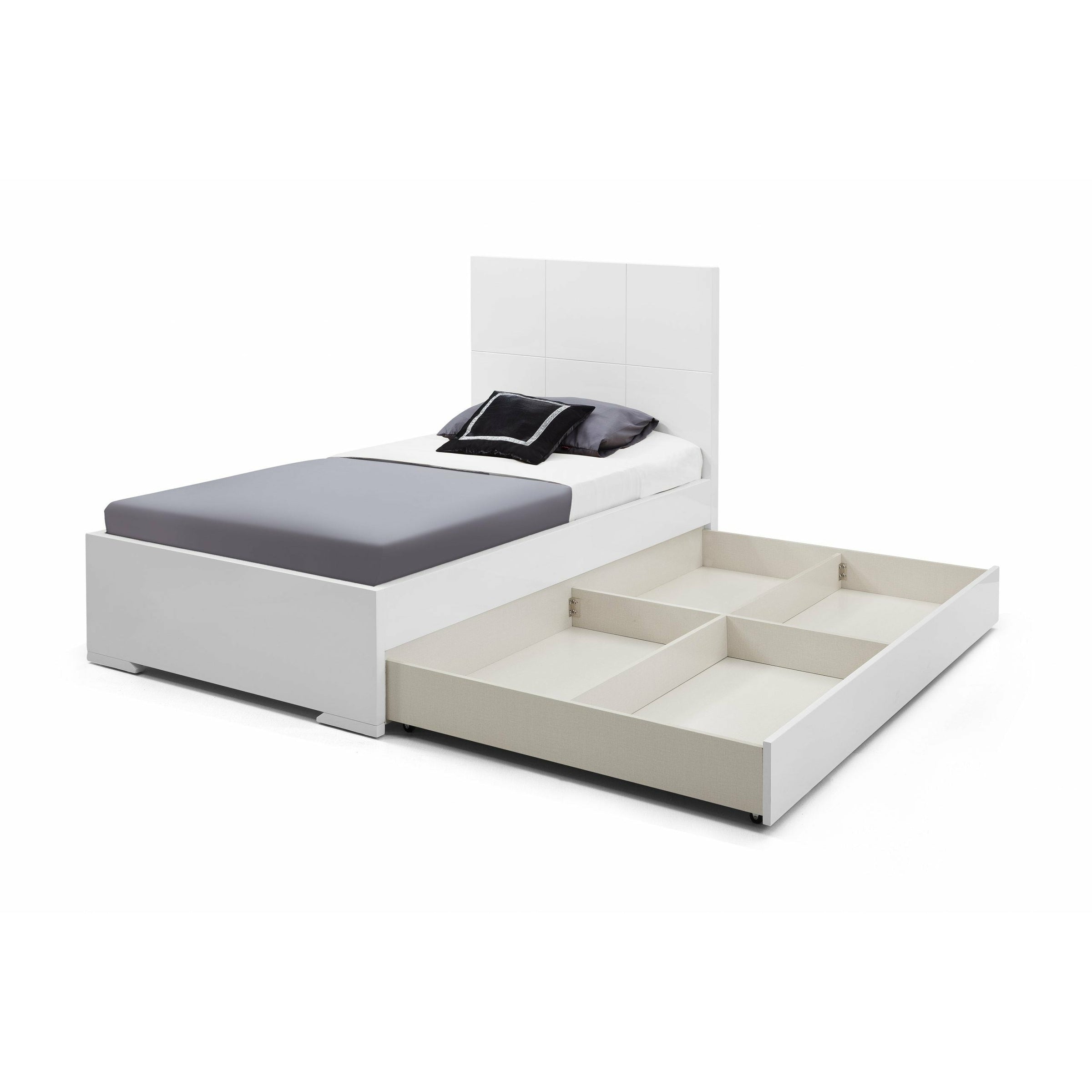 Whiteline Modern Living - Anna Bed Twin Trundle BT1207T-WHT