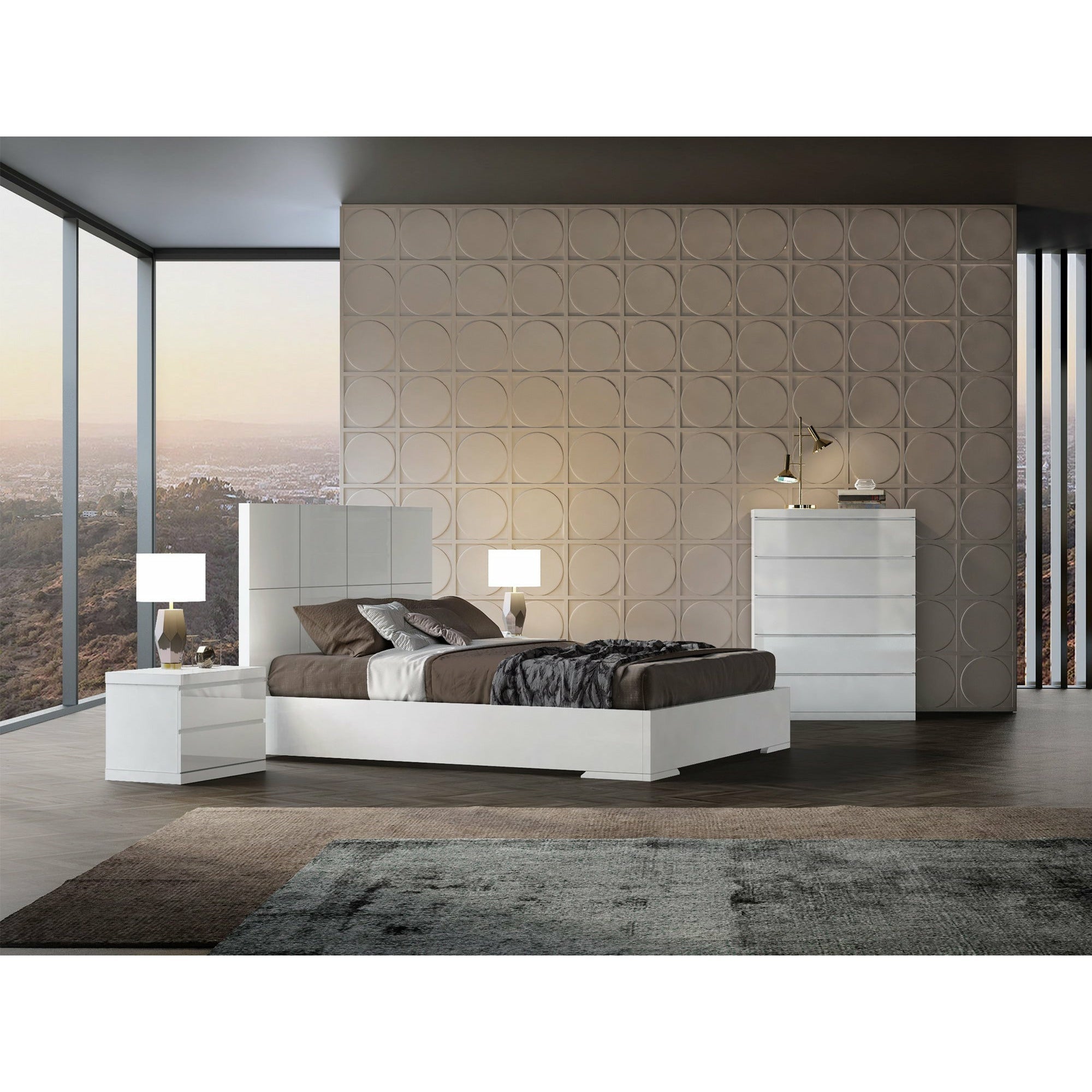 Whiteline Modern Living - Anna Bed Queen BQ1207-WHT